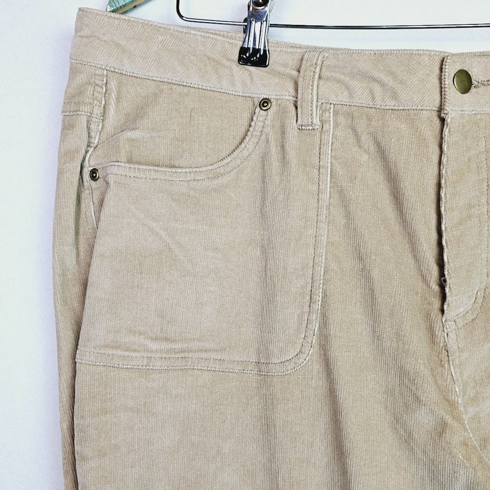 Dressbarn Women's Beige Khaki Stretch 4 Pkt Corduroy Pants, Plus Size 18W, NWT - Picture 5 of 8